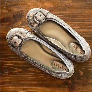 Silver Flats with Buckle